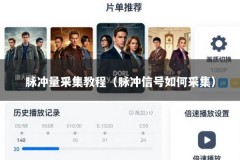 脉冲量采集教程（脉冲信号如何采集）
