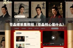 苍晶螺采集教程（苍晶核心是什么）